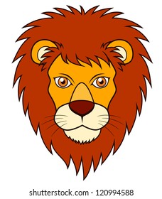 illustration of Lion face