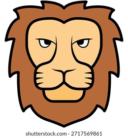 Ilustración de cabeza de león