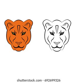 Illustration of lion head