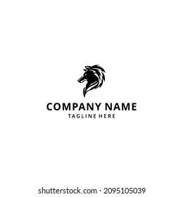 Illustration Lion Head Logo Vector Template  Design