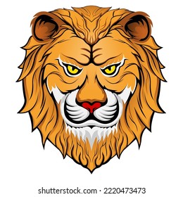 Ilustración de un vector de cabeza de león