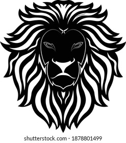 illustration lion king head vector 