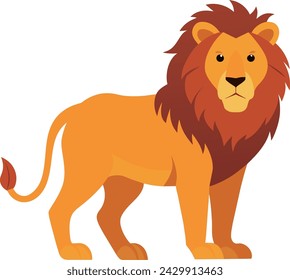 Illustration of a Lion on a white background in vector style svg