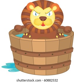 illustration of a lion on a white background