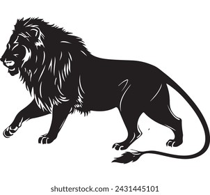 illustration of a lion silhoutte