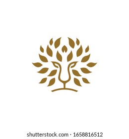
illustration of a lion tree symbol