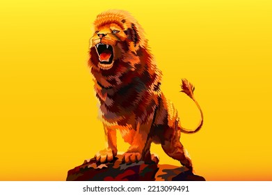 illustration of a lion vector eps10