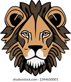 Illustration mit LöwenVektorsymbol einzeln auf weißem Hintergrund. 