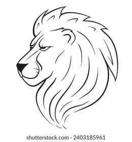 Illustration of Lion vector logo
