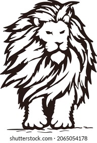 the illustration of lion vector. Suitable for animal or wild life.