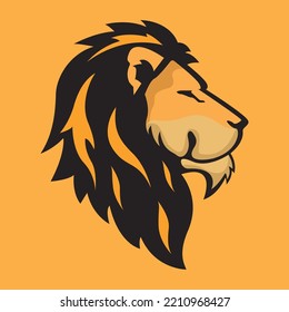Illustration of a lion's head logo, suitable for use as a team symbol