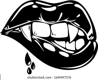 illustration of lip icon, sticker,tshirt print, vector illustration