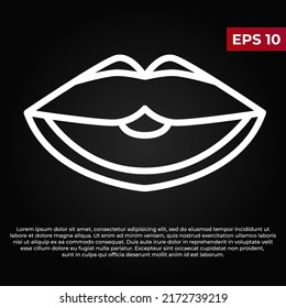 illustration of lips icon design