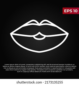 illustration of lips icon design