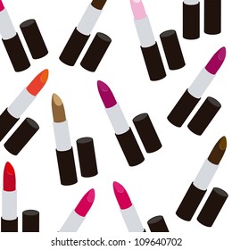 Illustration of lipsticks isolated on white background, vector illustration