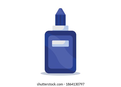 Illustration of Liquid Glue for school supplies