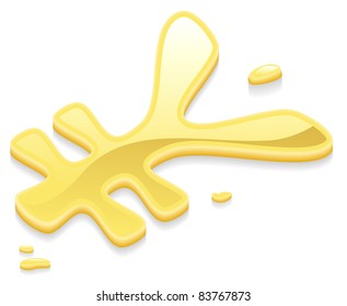 Illustration of a liquid gold metal Yen symbol sign