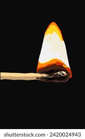 Illustration of a lit match