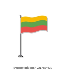 Illustration of Lithuania flag Template