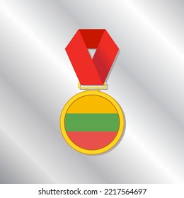 Ilustración de la plantilla de bandera de Lituania