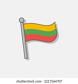 Illustration of Lithuania flag Template
