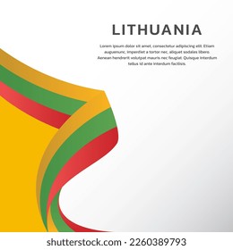 Ilustración de la plantilla de bandera de Lituania