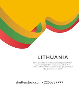 Illustration of Lithuania flag Template