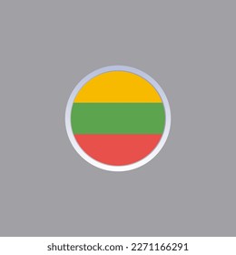 Ilustración de la plantilla de bandera de Lituania