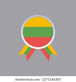 Illustration of Lithuania flag Template