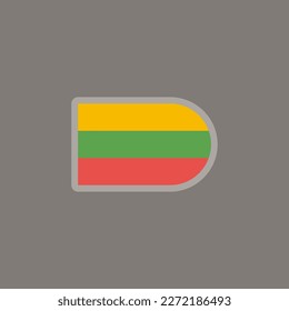 Ilustración de la plantilla de bandera de Lituania