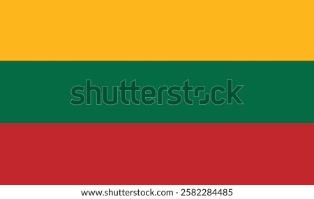 Illustration of Lithuania national Flag.