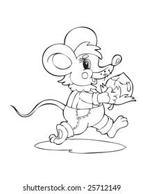 Illustration of the little amusing mouse