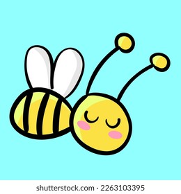 Illustration of a little be flying. Vector illustration