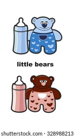 Illustration of a little bears