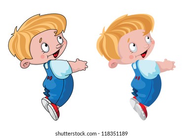 illustration of a little boy