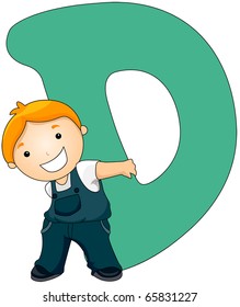 4,740 Kids letter d Images, Stock Photos & Vectors | Shutterstock