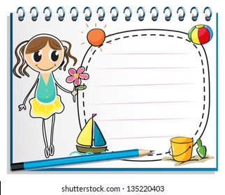 Illustration of a little boy with lollipop on a white background