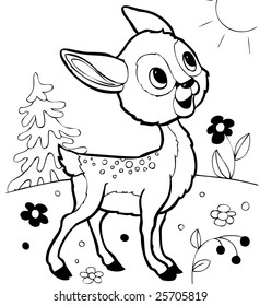 illustration of the little deer