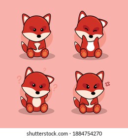 Illustration of a little fox character 