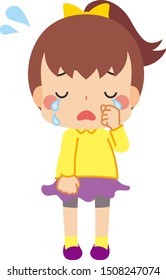 Illustration Little Girl Crying Stock Vector (Royalty Free) 1508247074 ...