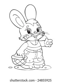 Illustration of the little hare worker