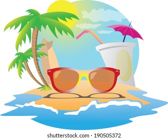 illustration of little island