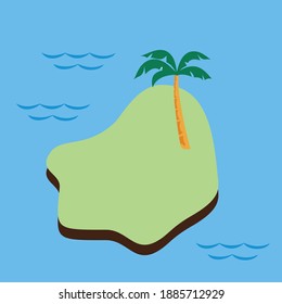 ilustración del diseño de pequeños vectores planos de islas