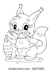 illustration of the little squirrel