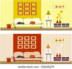 illustration of a living room