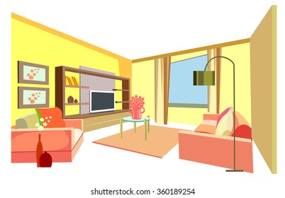 illustration living room