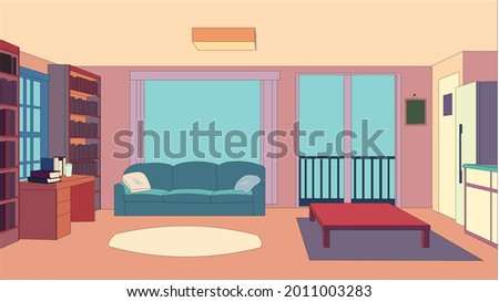 Illustration of Living room vector