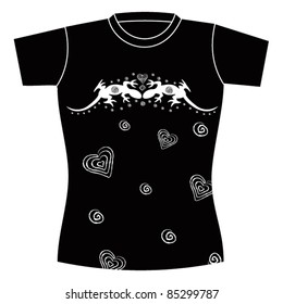 illustration of lizard pattern design for shirts