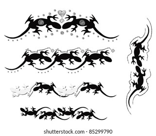 illustration of lizard pattern designs