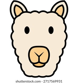 Ilustração da Llama Head Illustration